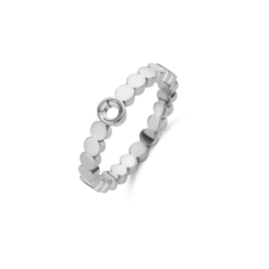 Melano wave ring zilverkleurig maat 54